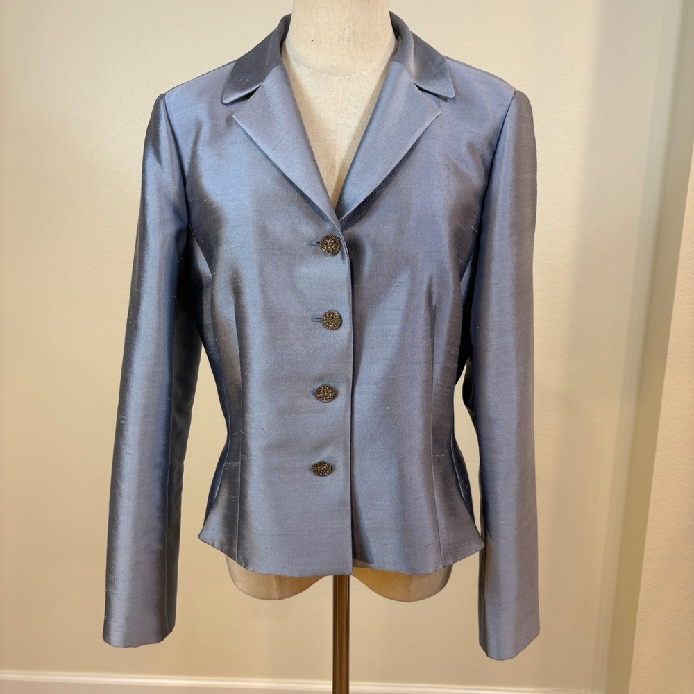 Vtg Lillie Rubin Formal Blazer 12 Silk Wool Event Gala Luxury Old money glam